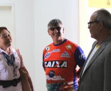 Esporte e Educação - Chefe do NRE e alunas da rede pública estadual participam de audiência com o presidente da CBAt e diversas outras autoridades