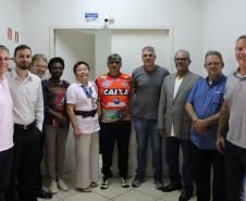 Esporte e Educação - Chefe do NRE e alunas da rede pública estadual participam de audiência com o presidente da CBAt e diversas outras autoridades