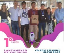 Alunos e professores da rede estadual participaram do II Campeonato de Foguetes de Garrafa PET, promovido pela UTFPR de Campo Mourão, durante a EmpreendeWeek 2019.