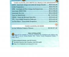 Colabore com o Fundo Municipal dos Diretos da Criança e do Adolescente e/ou com o Fundo Municipal do Idoso. Deixe parte do seu imposto em nossa cidade e nos ajude na transformação de vidas através de nossos projetos sociais.
Emissão do boleto até 27/12/2019 com recolhimento até 30/12/2019.
CNPJ FMDCA : 14.030.884/0001-31
Conta BB 0406-5 C/C 56.982-8
CNPJ FMI: 22.843.436/0001-85
Conta BB 0406-5 C/C 66.322-0
