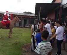 Aconteceu no dia 18 de dezembro de 2019 na Escola Santa Teresinha – EIEF – Modalidade Educação Especial – Mantida pela Associação de Pais e Amigos dos Excepcionais de Campina da Lagoa-Pr e jurisdicionada ao Núcleo Regional de Campo Mourão-Pr ,a solenidade de Formatura dos alunos da Educação Infantil – Pré Escolar e Festa de Natal. 