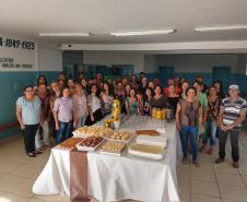 Momento de estudos a partir dos documentos norteadores para a educação básica, com os professores em planejamento para o processo de nivelamento que será oportunizado aos estudante no início do ano letivo de 2020