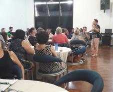 Aconteceu nessa sexta-feira 14, nos períodos manhã e tarde,   reunião da Chefia e equipe NRE Campo Mourão  com os diretores de escolas  locais   e da região