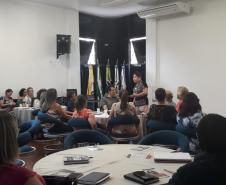 Aconteceu nessa sexta-feira 14, nos períodos manhã e tarde,   reunião da Chefia e equipe NRE Campo Mourão  com os diretores de escolas  locais   e da região