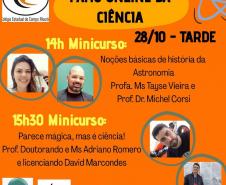 Nos dias 27 a 29/10/2020 o Colégio Estadual de Campo Mourão realizou o evento: “Pátio on-line da Ciência: nunca foi bruxaria, sempre foi Ciência”! Este foi organizado pelas professoras: Elisangela Rovaris Nesi (disciplina de Física), Prof. Marta Regina de Brito (disciplina de Química), alunos(as), Equipe Gestora e parcerias do Núcleo Regional de Educação (NRE) de Campo Mourão, Universidade Estadual de Maringá (UEM) e  Universidade Tecnológica Federal (UTFPR) campus de Campo Mourão.