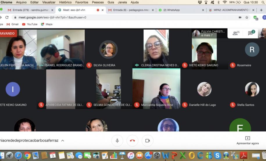 NRE CAMPO MOURÃO ORGANIZA REUNIÕES COM OS SEGMENTOS QUE COMPÕEM A REDE DE PROTEÇÃO As reuniões estão sendo realizadas com os segmentos que compõe a Rede de Proteção por Comarca. Tem por objetivo articular e efetivar o trabalho da Rede de Proteção na busca pelos alunos evadidos da escola.