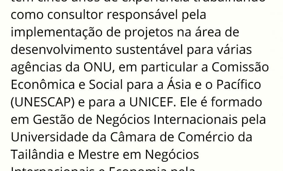 PAPO DAS 10 O CANAL DO DR. JOHN APRESENTA:
PAPO DAS 10!
Com a mediação dos Professores e Mestres João Alessandro e Wagner Szpak, um bate papo com o renomado Me. JOÃO FELIPE RESENDE, CONSULTOR DA ONU/UNESCAP E UNICEF. DIRETAMENTE DA TAILÂNDIA! Nesse dia 24 de Agosto às 10 horas da manhã.