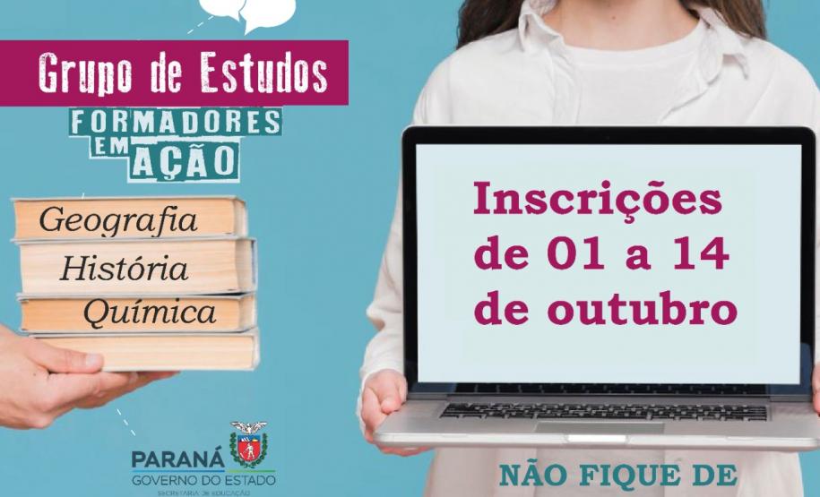 GRUPO DE ESTUDOS FORMADORES EM AÇÃO Prezado(a) Professor(a)
Não perca a oportunidade de fazer parte do Grupo de Estudos Formadores em Ação 🎯
🔹 Pré-inscrições para cursistas na Jornada I
🔹 Atividades on-line
🔹 Roteiros baseados no currículo
🔹 Sugestões de metodologias ativas aliadas à tecnologias educacionais
🔹 Atividades práticas em sala de aula
🔹 Disciplinas: Geografia, História e Química
🔹 Inscrições de 01 a 14 de outubro de 2020
🔹 Realização de 05 de