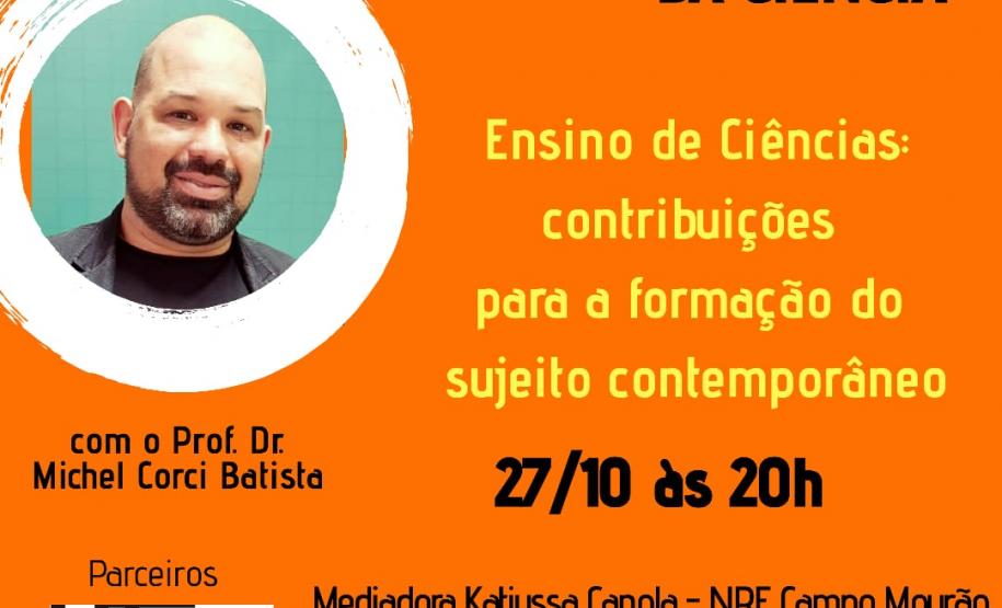Nos dias 27 a 29/10/2020 o Colégio Estadual de Campo Mourão realizou o evento: “Pátio on-line da Ciência: nunca foi bruxaria, sempre foi Ciência”! Este foi organizado pelas professoras: Elisangela Rovaris Nesi (disciplina de Física), Prof. Marta Regina de Brito (disciplina de Química), alunos(as), Equipe Gestora e parcerias do Núcleo Regional de Educação (NRE) de Campo Mourão, Universidade Estadual de Maringá (UEM) e  Universidade Tecnológica Federal (UTFPR) campus de Campo Mourão.